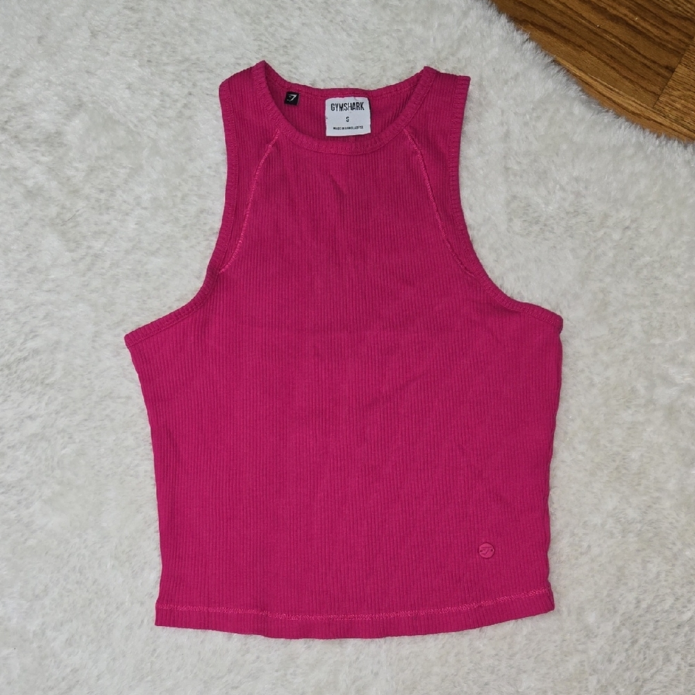Gymshark Pink Ribbed Tank Top, Womens Small, Great Condition